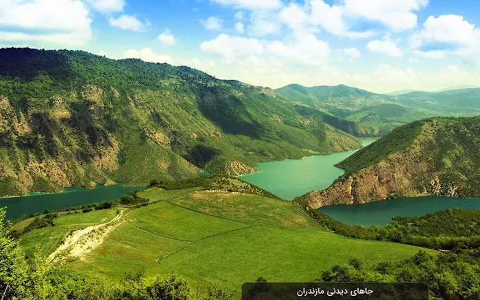 تپه های سرسبز در کنار دریاچه سبز مازندران 415641